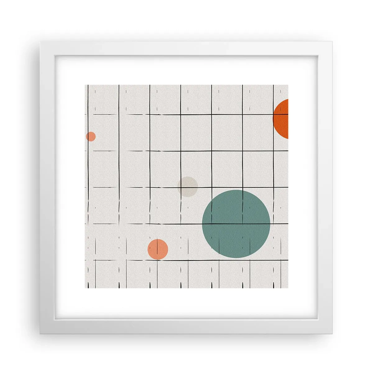 Plagát v bielom ráme - Uväznené. My alebo ony? - 30x30 cm