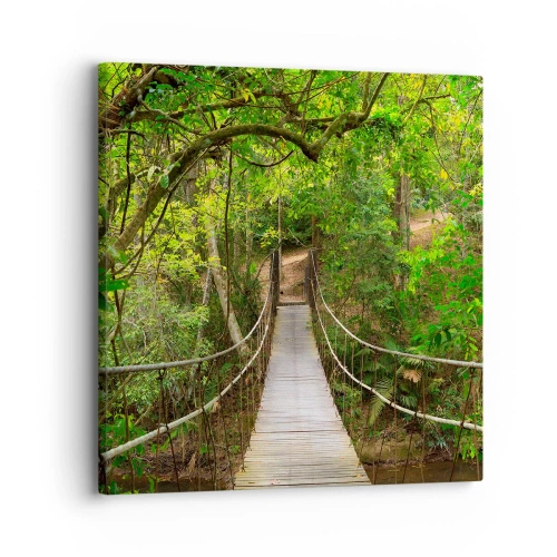 Obraz na plátne - Lebo na záhrade rastú popínavé rastliny - 30x30 cm