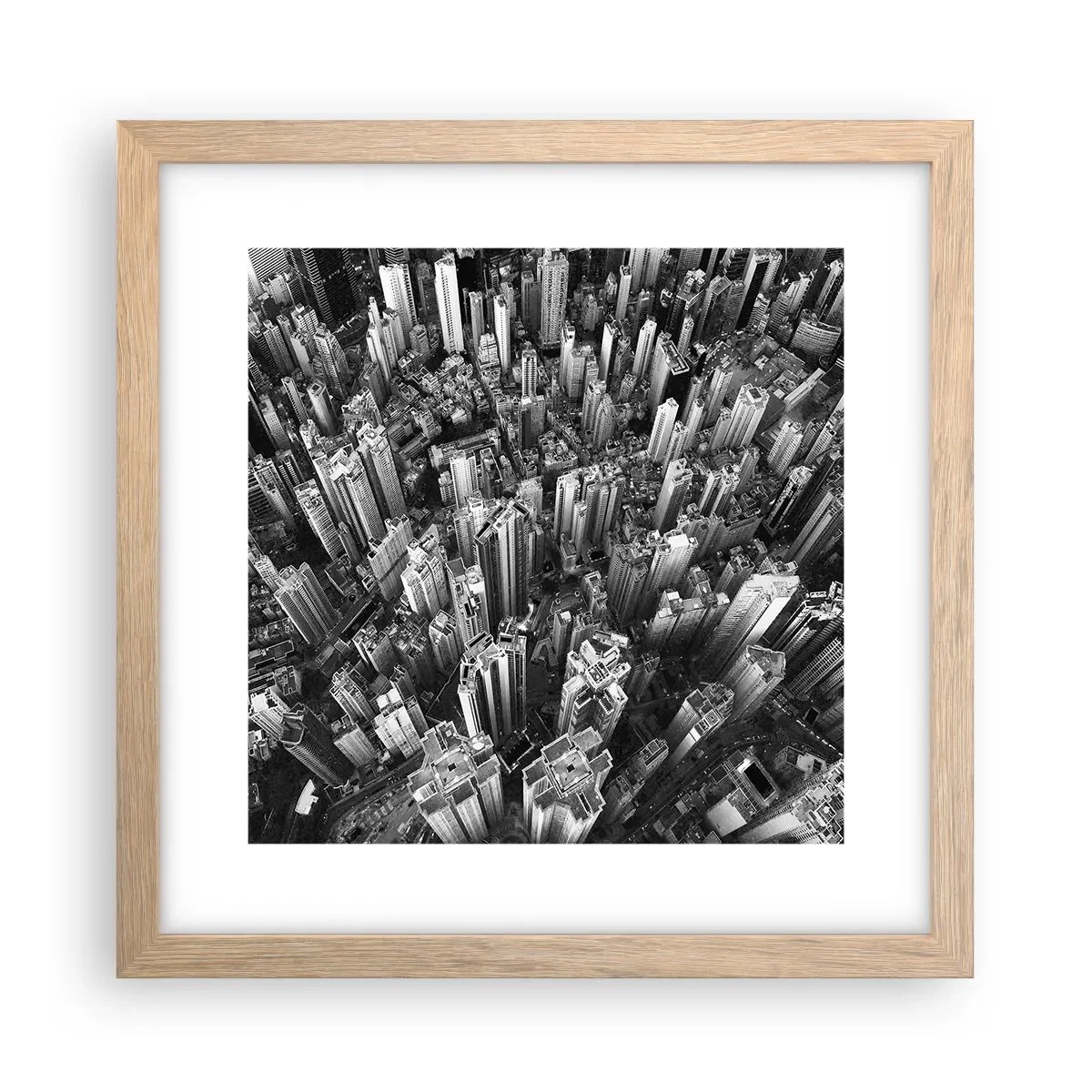 Plagát v ráme zo svetlého duba - Stále vyššie a vyššie - 30x30 cm