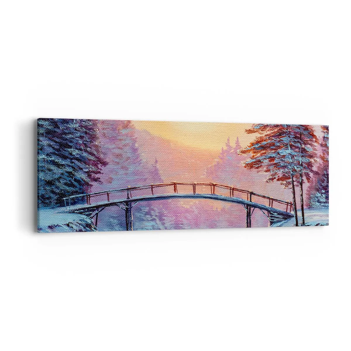 Obraz na plátne - Štyri ročné obdobia - zima - 90x30 cm