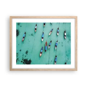 Plagát v ráme zo svetlého duba - V radostnom očakávaní - 50x40 cm