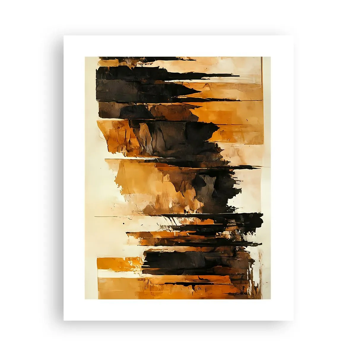 Plagát - Harmónia čiernej a zlatej - 40x50 cm
