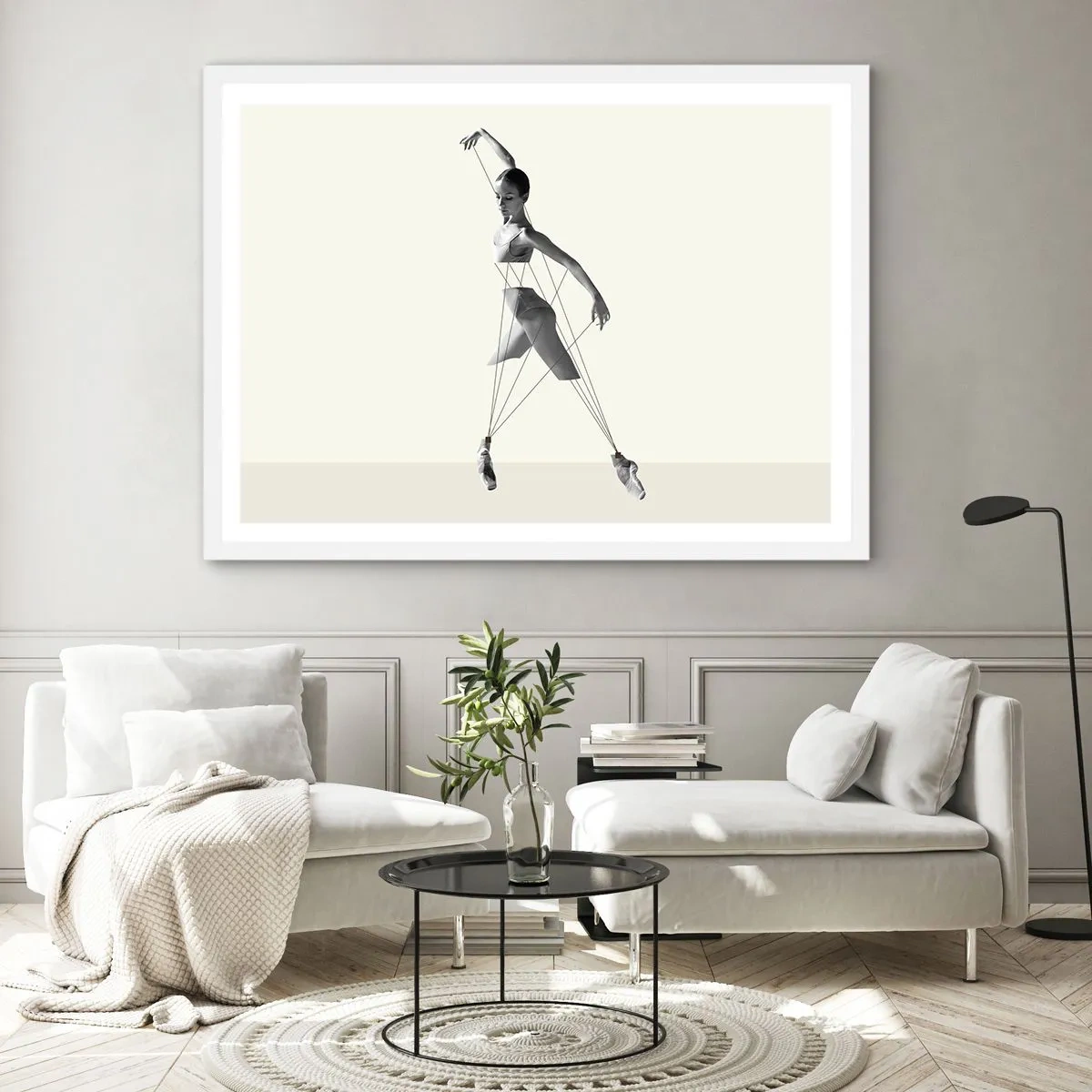 Plagát v bielom ráme - V divadle sveta - 50x40 cm