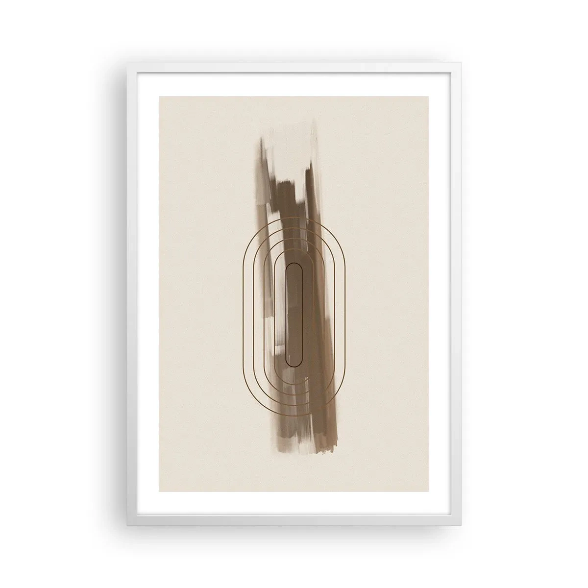Plagát v bielom ráme - Závan šedej - 50x70 cm