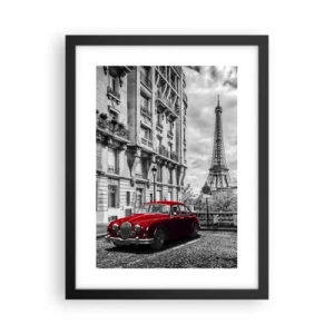 Plagát v čiernom ráme - Dravec v meste - 30x40 cm