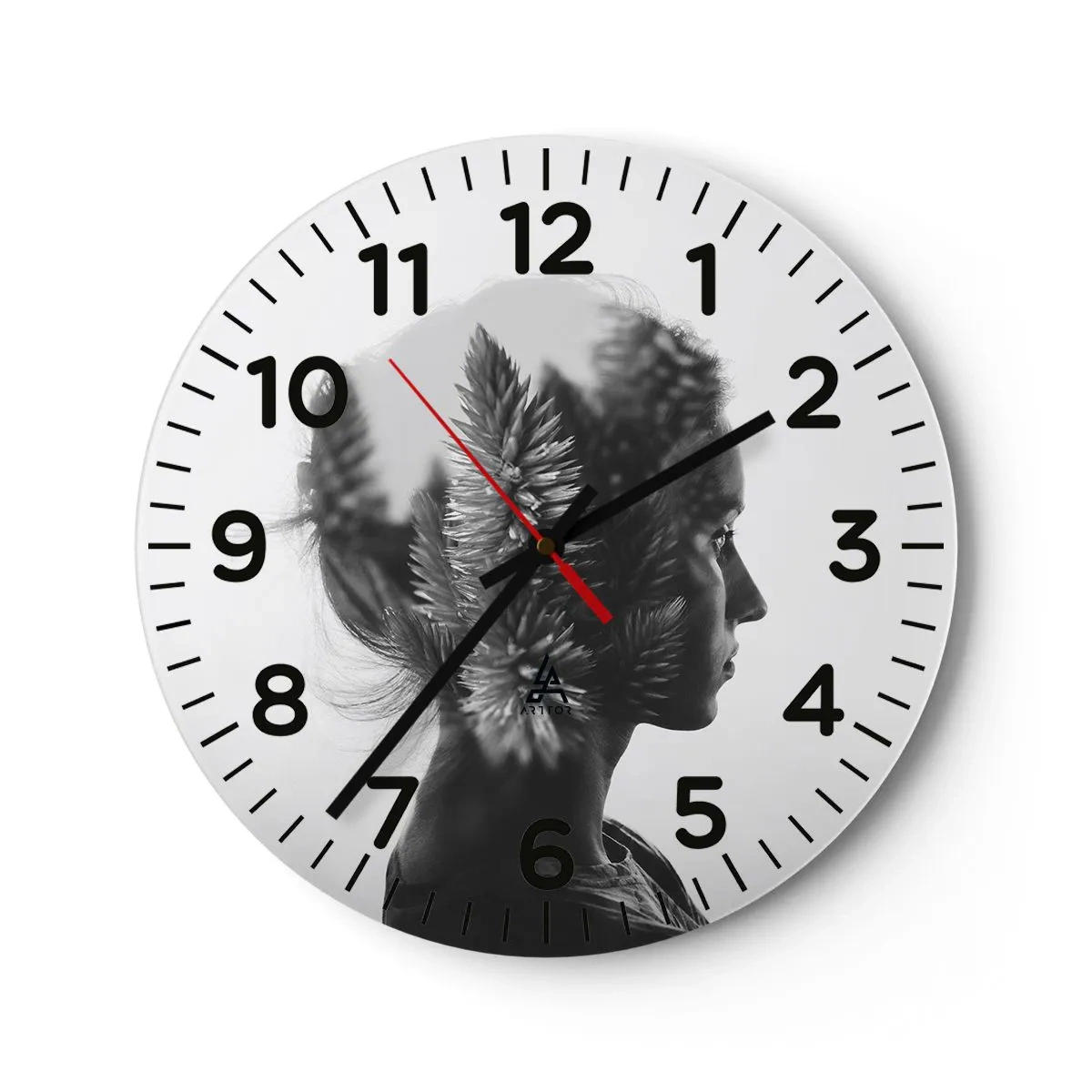 Nástenné hodiny - Pani borovicového lesa - 30x30 cm