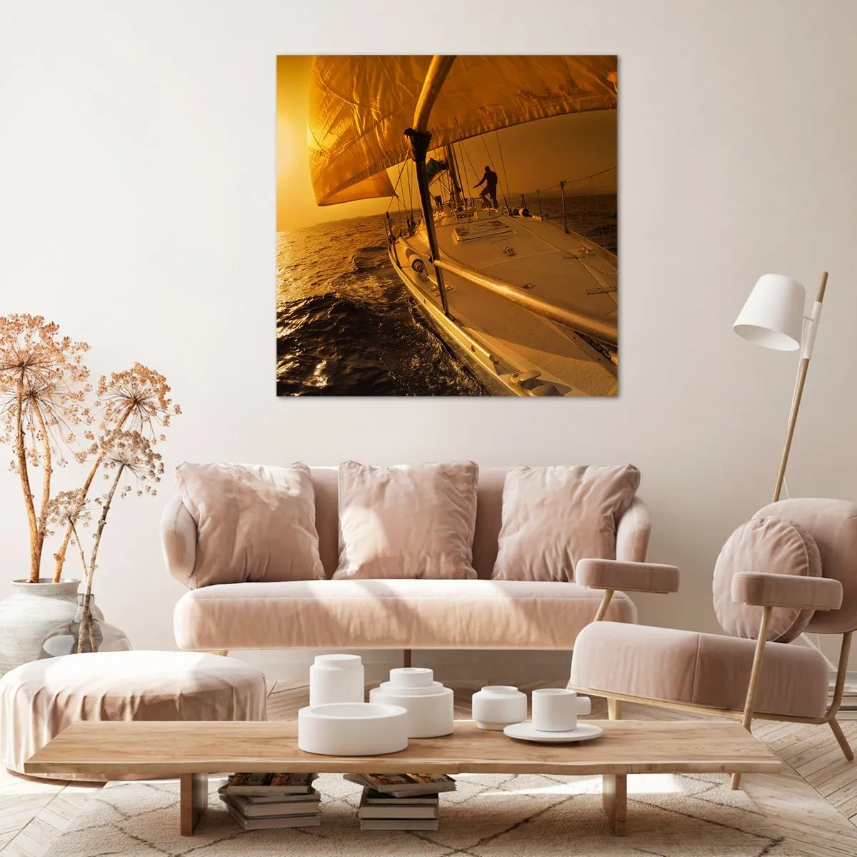 Obraz na plátne - Zlatý večer po viacfarebnom dni - 60x60 cm
