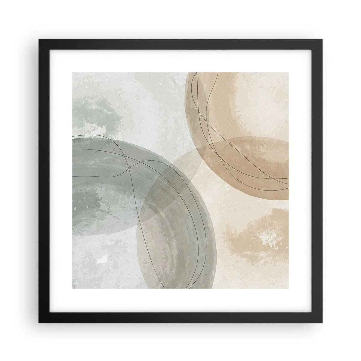 Plagát v čiernom ráme - Prenikanie svetov - 40x40 cm