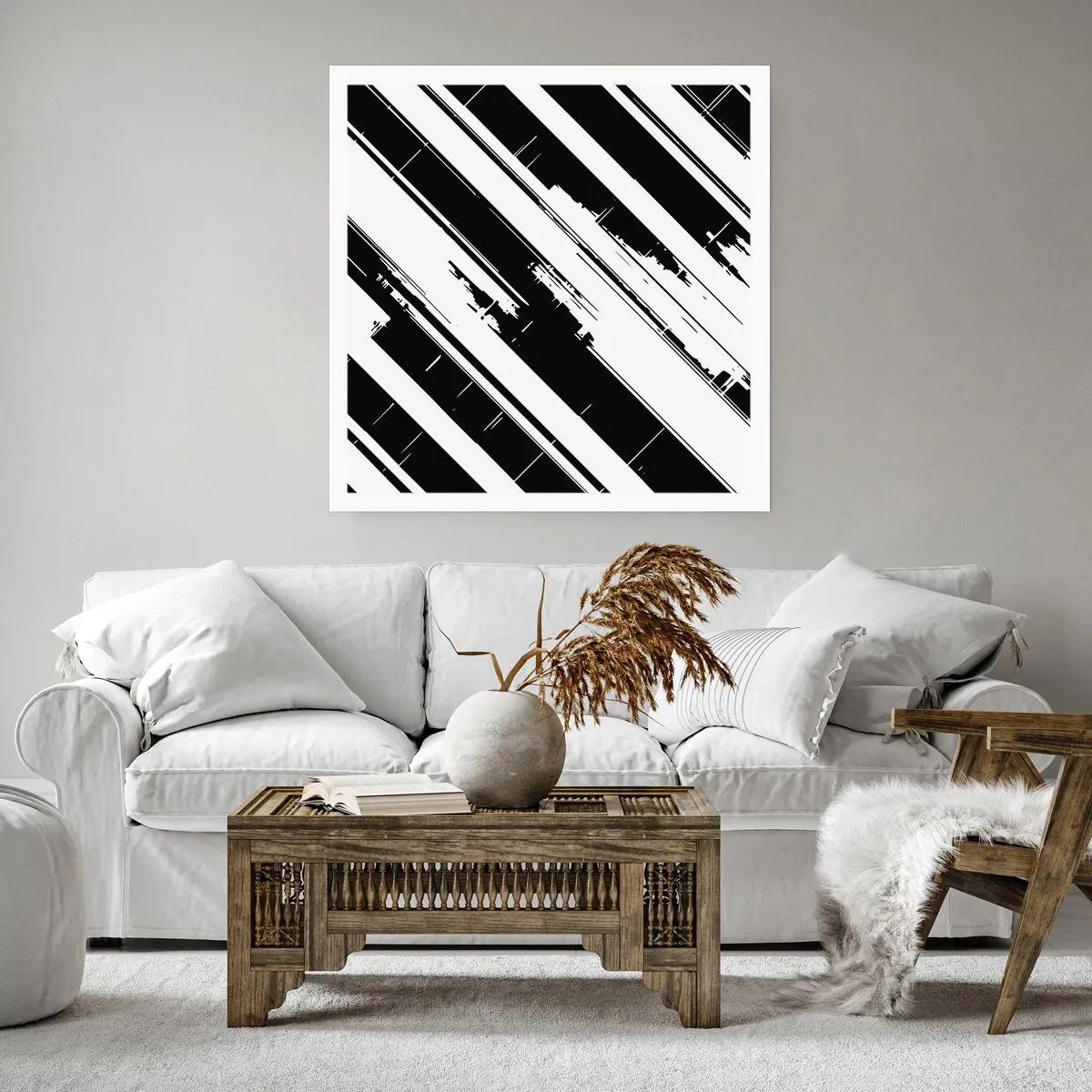 Plagát - Intenzívna a dynamická kompozícia - 60x60 cm