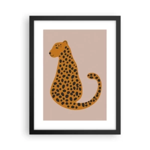 Plagát v čiernom ráme - Leopardný vzor je v móde - 30x40 cm