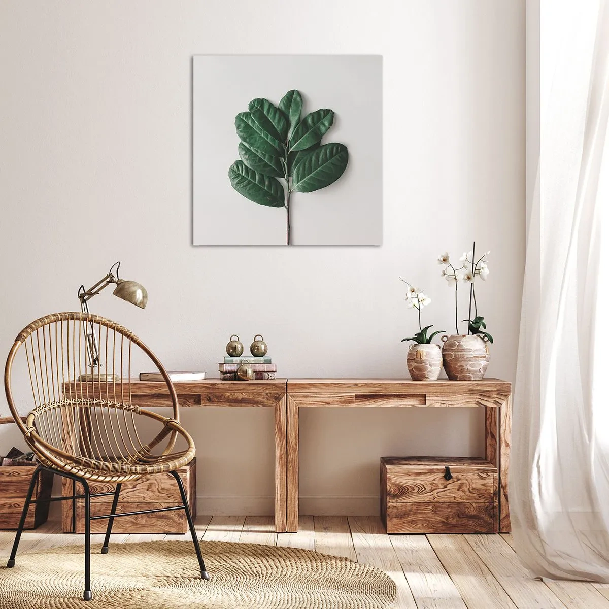 Obraz na plátne - Kresba samotnej prírody - 30x30 cm