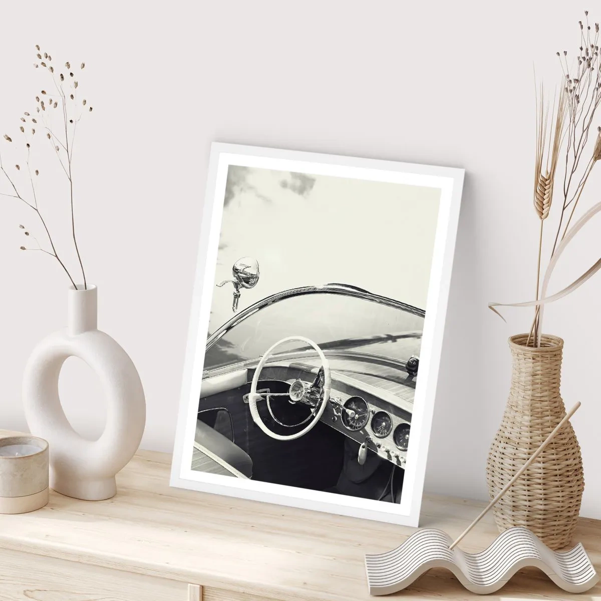 Plagát v bielom ráme - Počasie pre bohatých - 40x50 cm