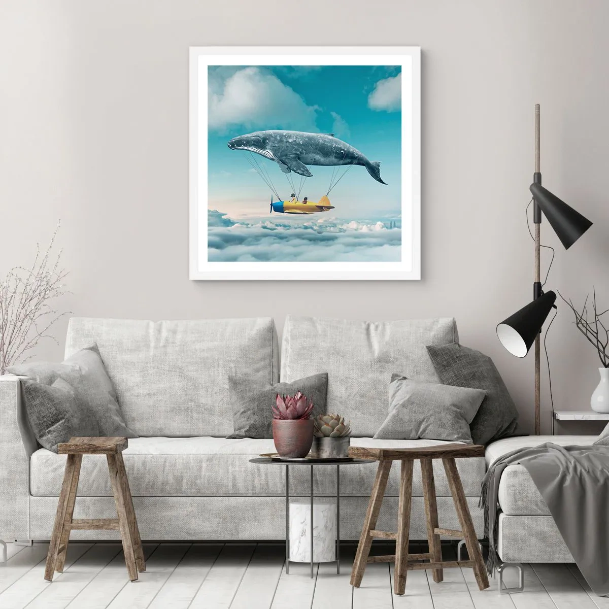 Plagát v bielom ráme - Prečo by nie? - 60x60 cm