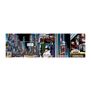 Vzorka samolepiacej fototapety Deluxe Sticker - Komiksová veľká noc - Mesto, Architektúra, New York - 100x30 cm