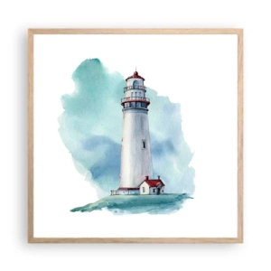 Plagát v ráme zo svetlého duba - Nežná sestra blankytu - 60x60 cm