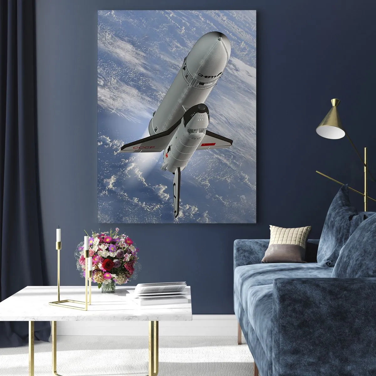 Obraz na skle - Vesmírne nanebovstúpenie - 80x120 cm