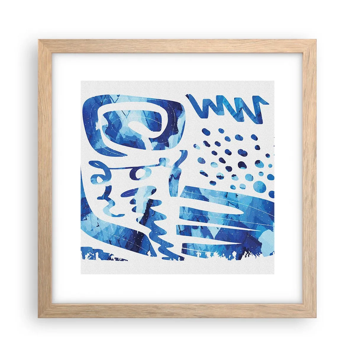 Plagát v ráme zo svetlého duba - Späť ku koreňom - 30x30 cm