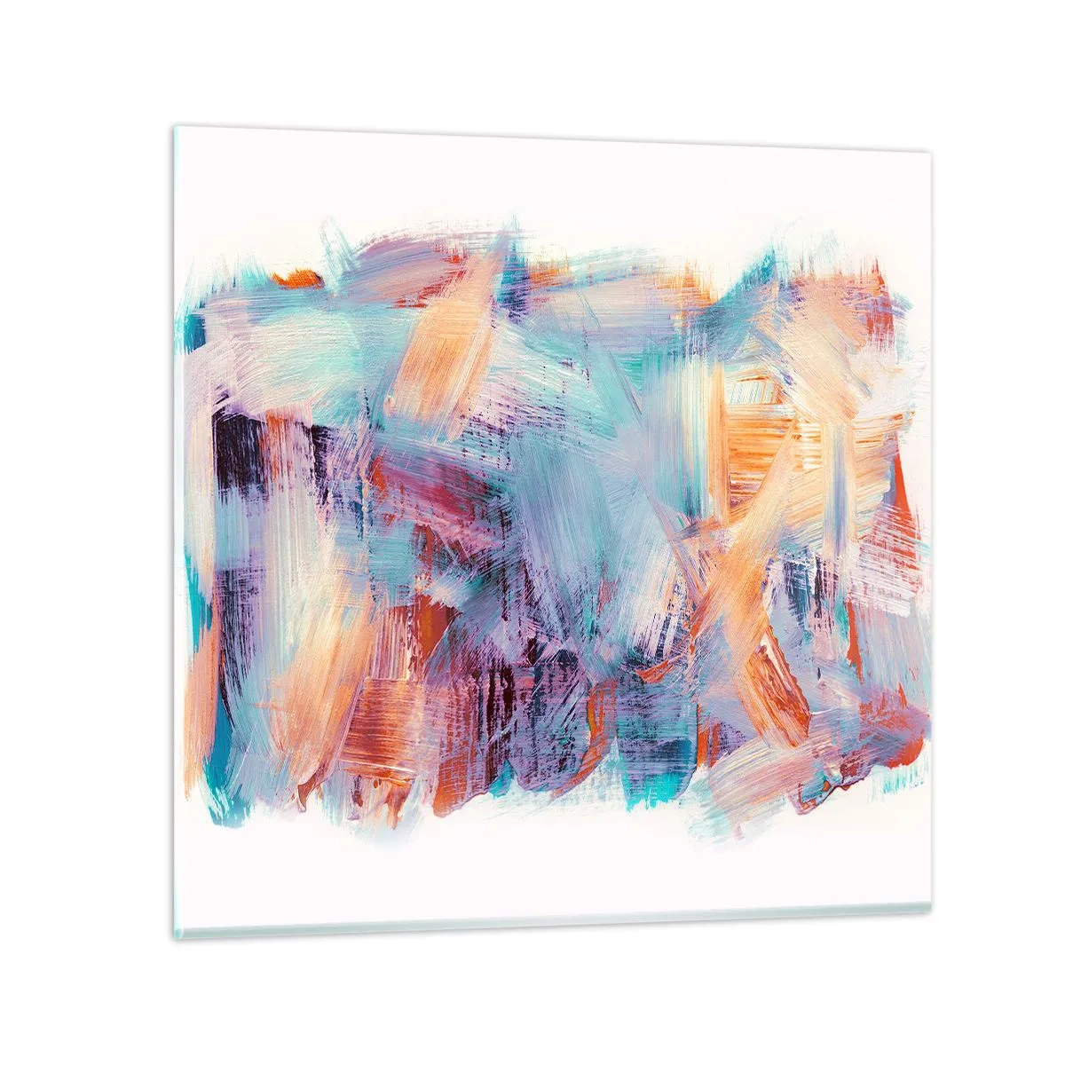 Obraz na skle - Farebný neporiadok - 60x60 cm