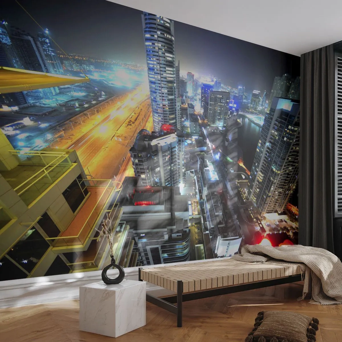 Samolepiaca Fototapeta Deluxe Sticker - Zázrak na púšti - Mesto, Dubaj, Architektúra - 250x175 cm