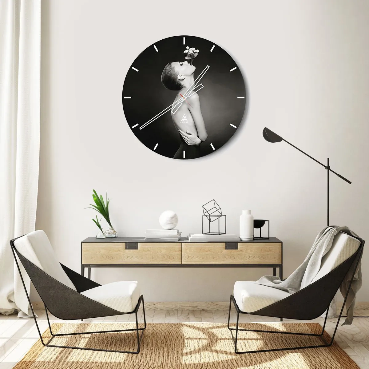 Nástenné hodiny - Excentrická elegancia - 40x40 cm