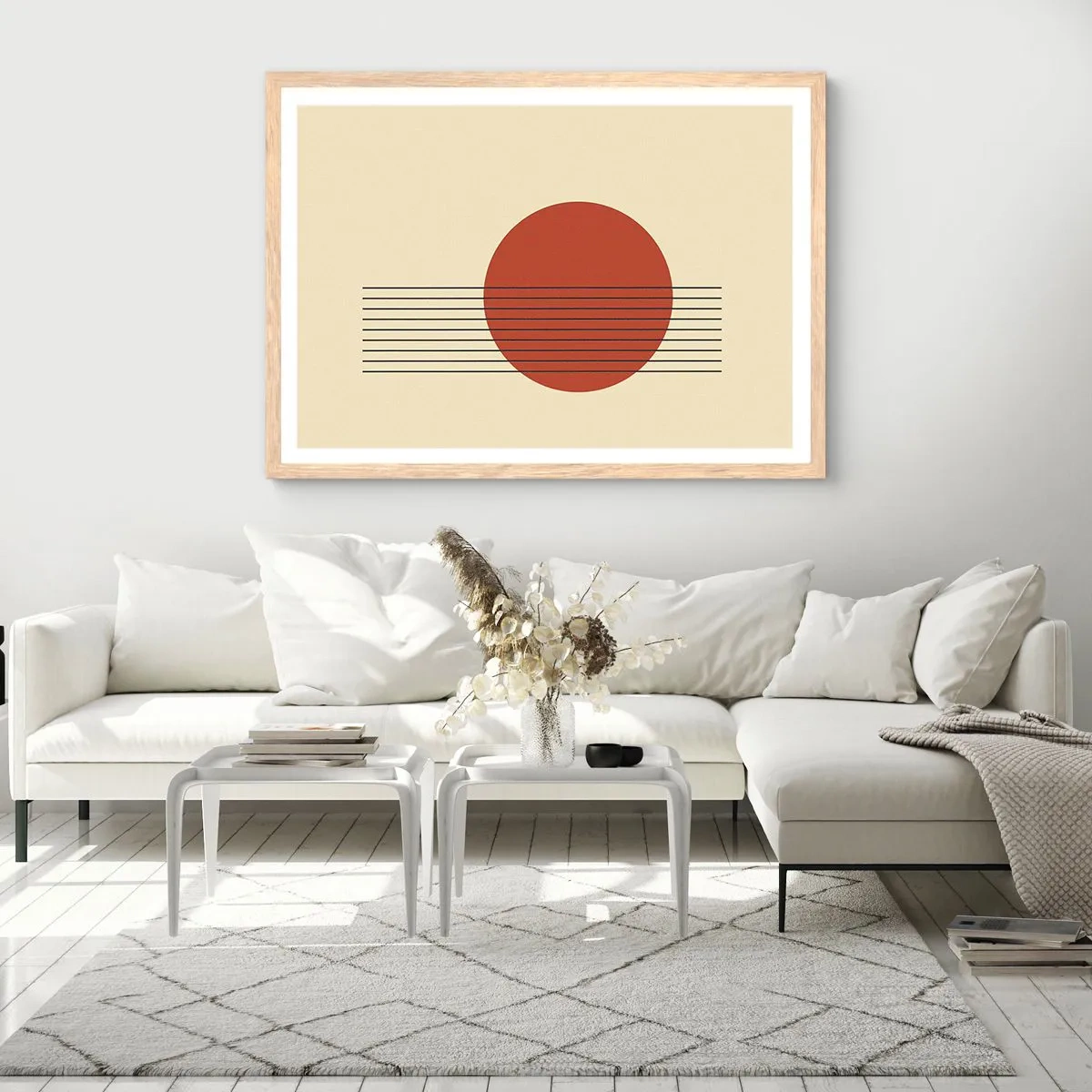 Plagát v ráme zo svetlého duba - Stále dookola - 70x50 cm