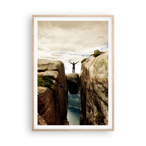 Plagát v ráme zo svetlého duba - Ako sa cítim?! - 70x100 cm