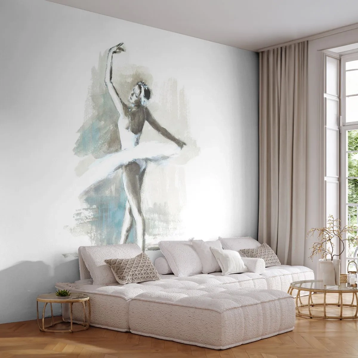 Fototapeta Premium Sand - Zakliata do labute - Balerína, Tancujte, balet - 350x256 cm