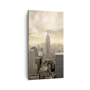 Obraz na plátne - New York utkaný zo šedej - 45x80 cm