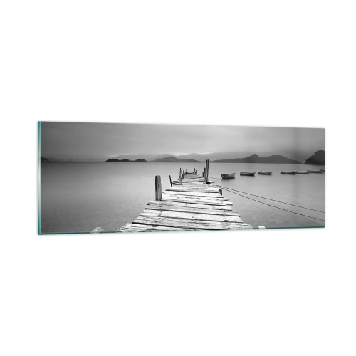 Obraz na skle - Za horami, za morom  - 90x30 cm