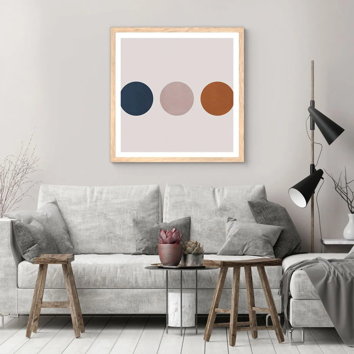 Plagát v ráme zo svetlého duba - Symbol dokonalosti - 60x60 cm