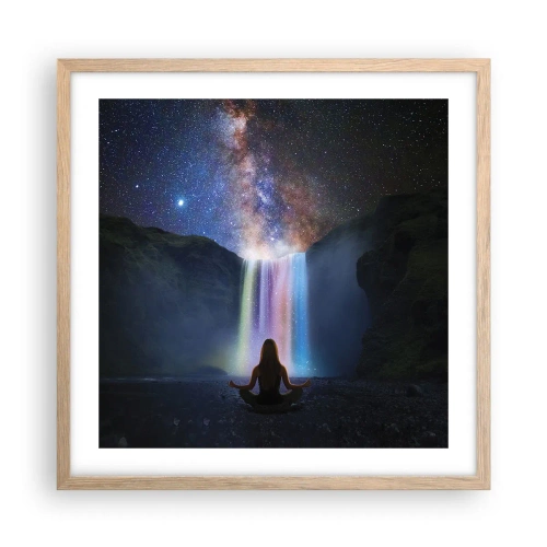 Plagát v ráme zo svetlého duba - Absolútna harmónia - 50x50 cm