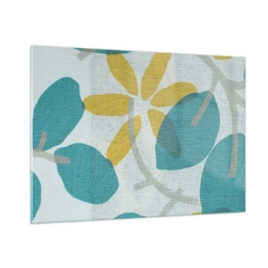 Obraz na skle - Medzi azúrovými listami - 100x70 cm