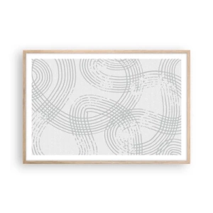 Plagát v ráme zo svetlého duba - Jednoduché východisko neexistuje - 91x61 cm