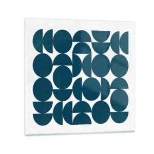 Obraz na skle - Kruhy a polkruhy - 70x70 cm