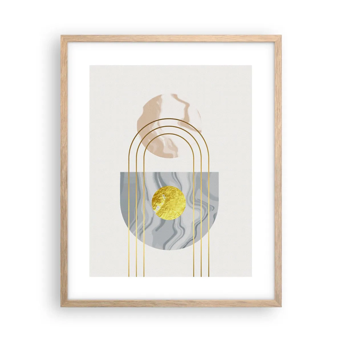 Plagát v ráme zo svetlého duba - Jas a žiarivosť - 40x50 cm