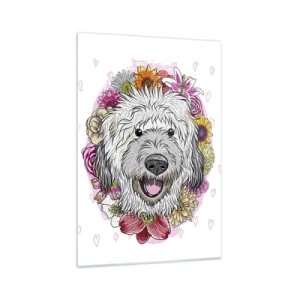 Obraz na skle - Šteňacia radosť - 70x100 cm