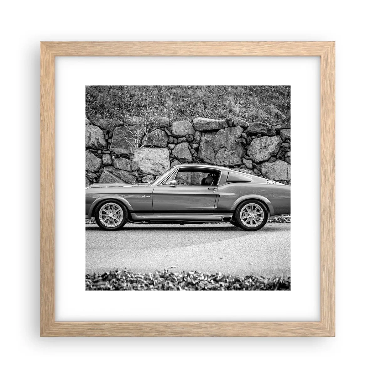 Plagát v ráme zo svetlého duba - Legenda 60. rokov - 30x30 cm