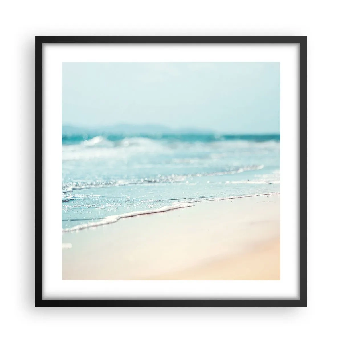 Plagát v čiernom ráme - Teplo a hluk - 50x50 cm