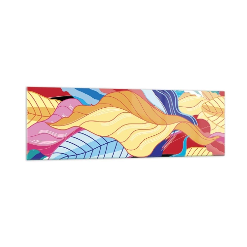 Obraz na skle - Farebný neporiadok - 160x50 cm