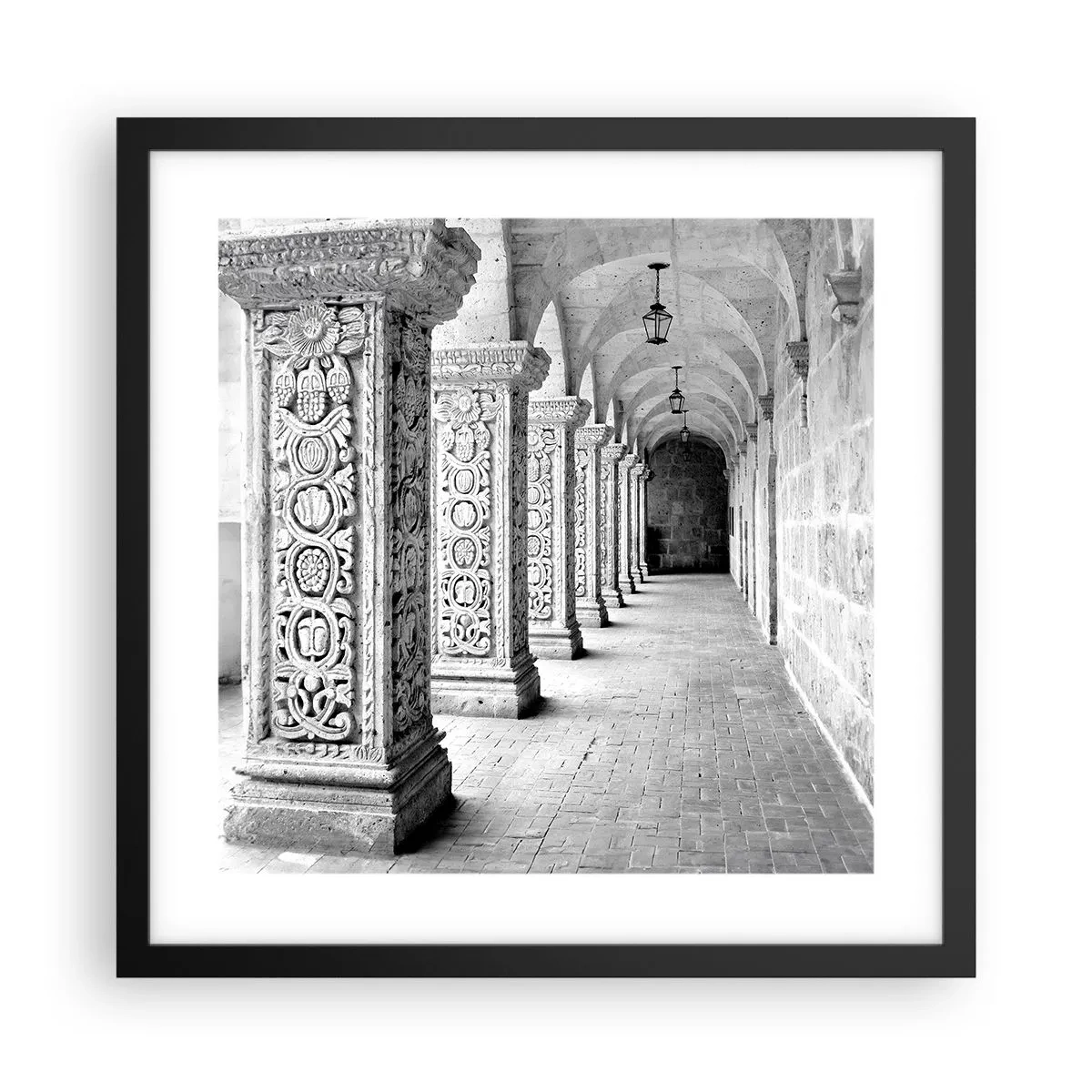 Plagát v čiernom ráme - Kam…? - 40x40 cm