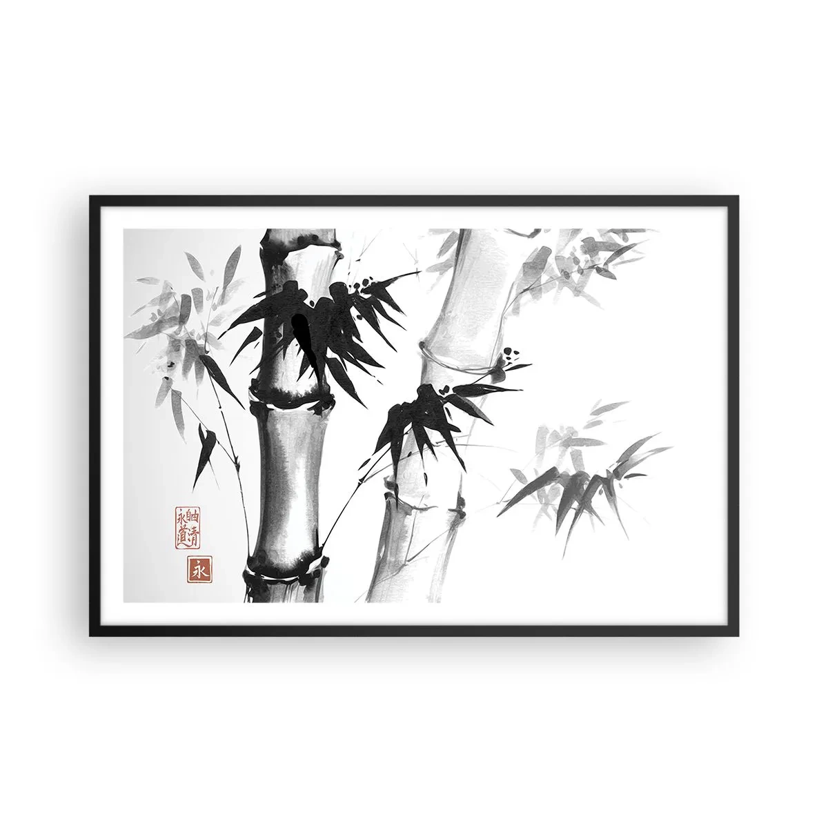 Plagát v čiernom ráme - Blízky záber na orient - 91x61 cm