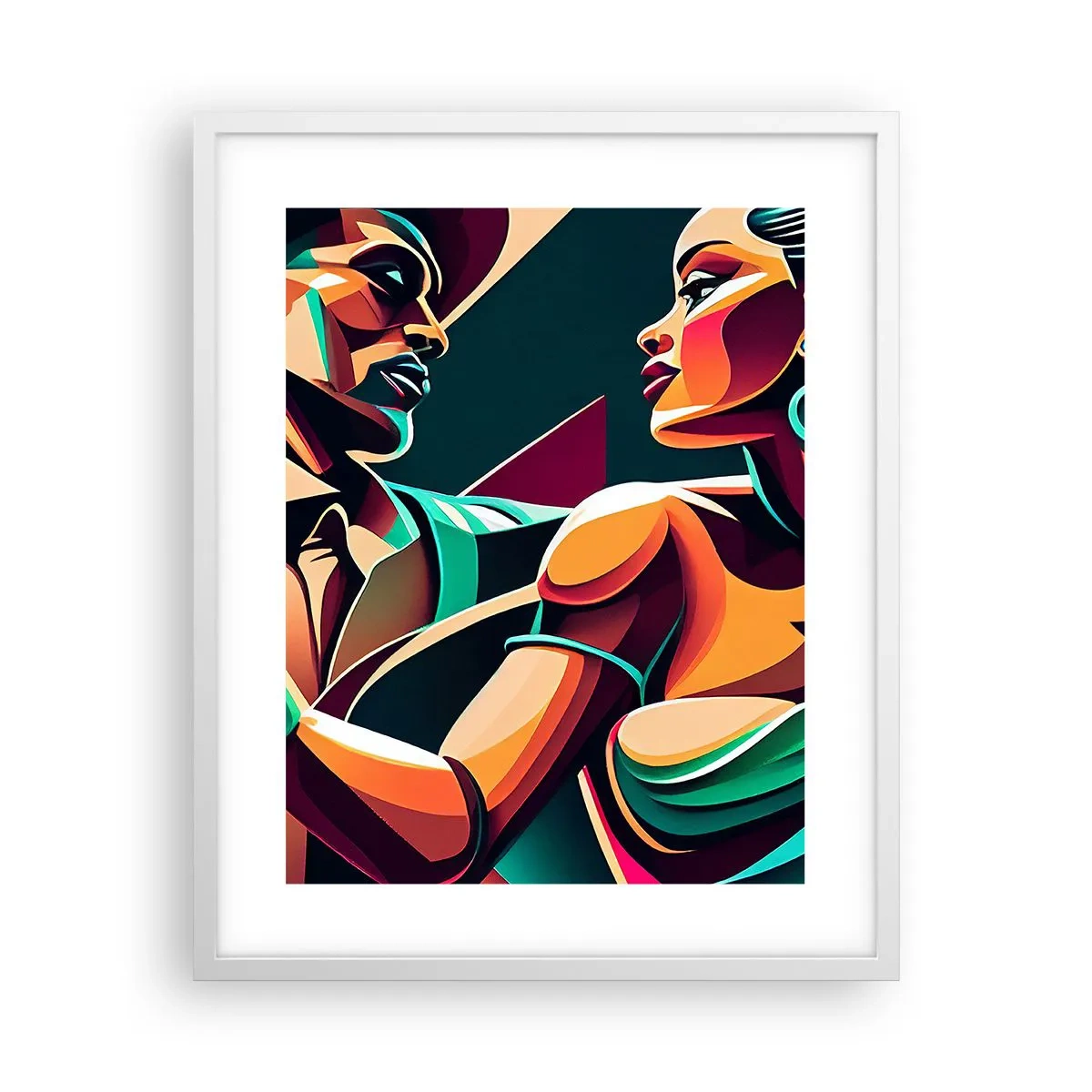 Plagát v bielom ráme - V rytme srdca - 40x50 cm
