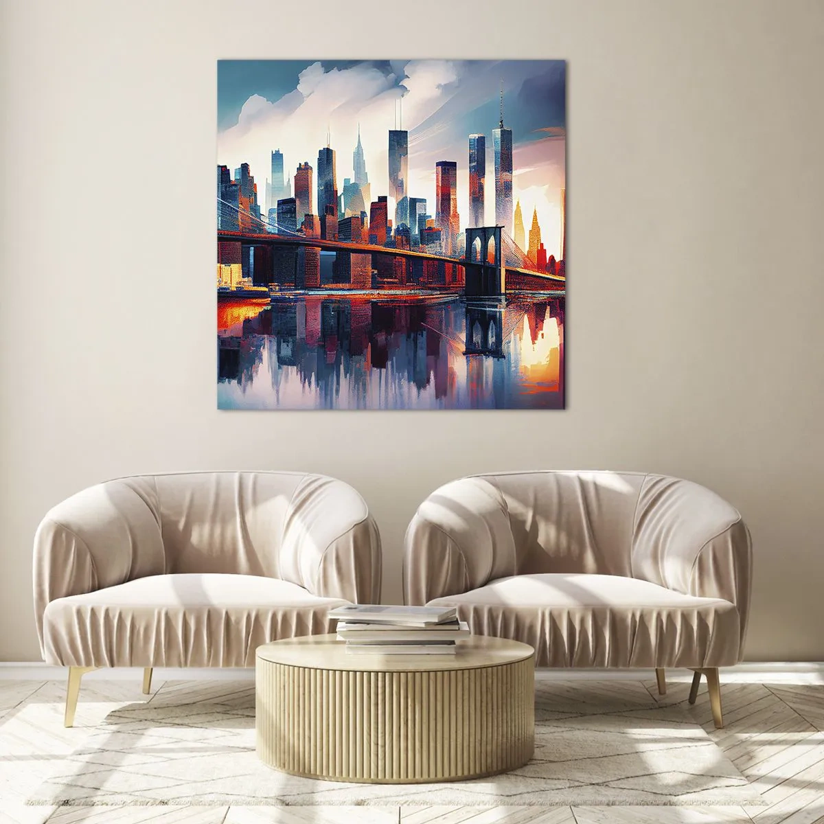 Obraz na skle - Famózny New York - 30x30 cm