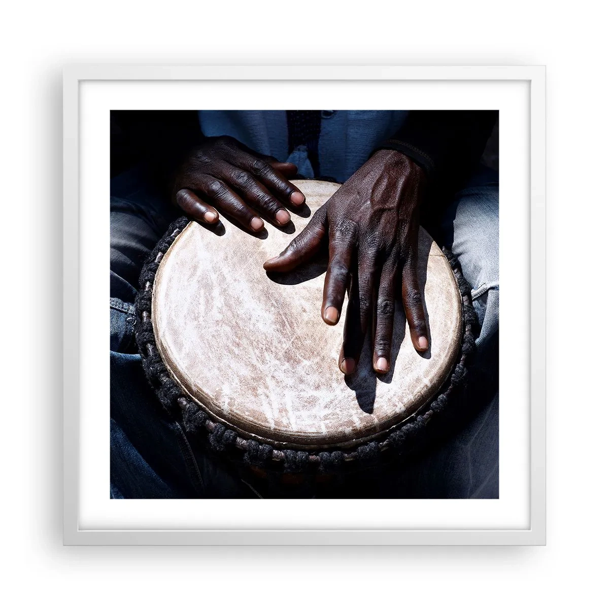 Plagát v bielom ráme - Žite vo svojom rytme - 50x50 cm