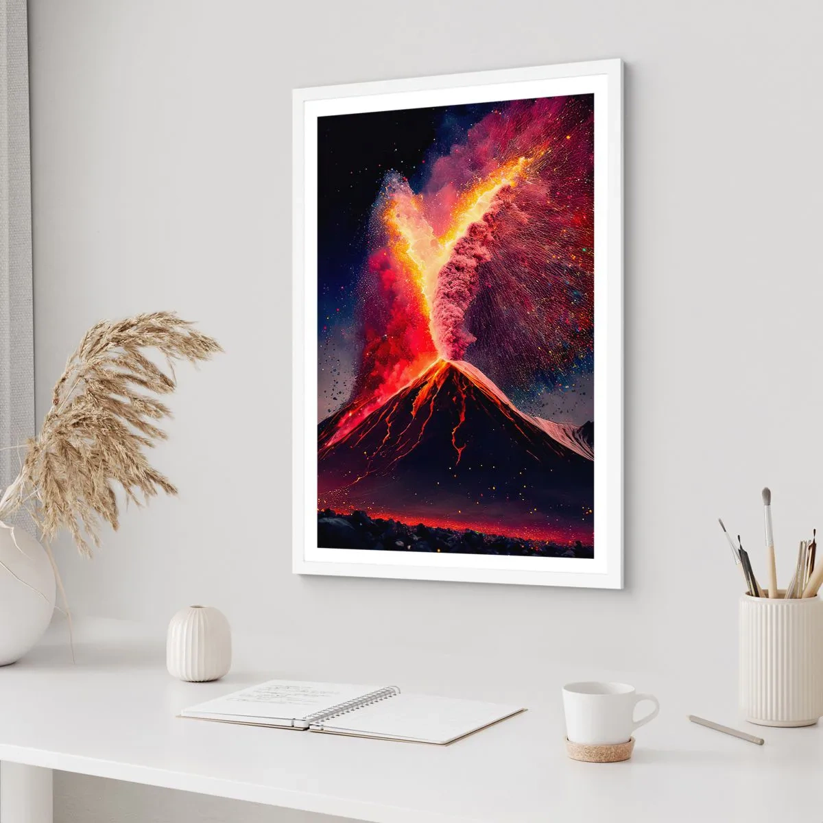 Plagát v bielom ráme - Krása a hrôza - 40x50 cm