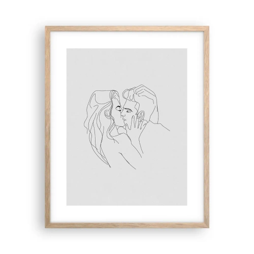Plagát v ráme zo svetlého duba - Jedným ťahom - 40x50 cm