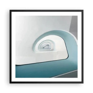 Plagát v čiernom ráme - Na dno modrej - 60x60 cm