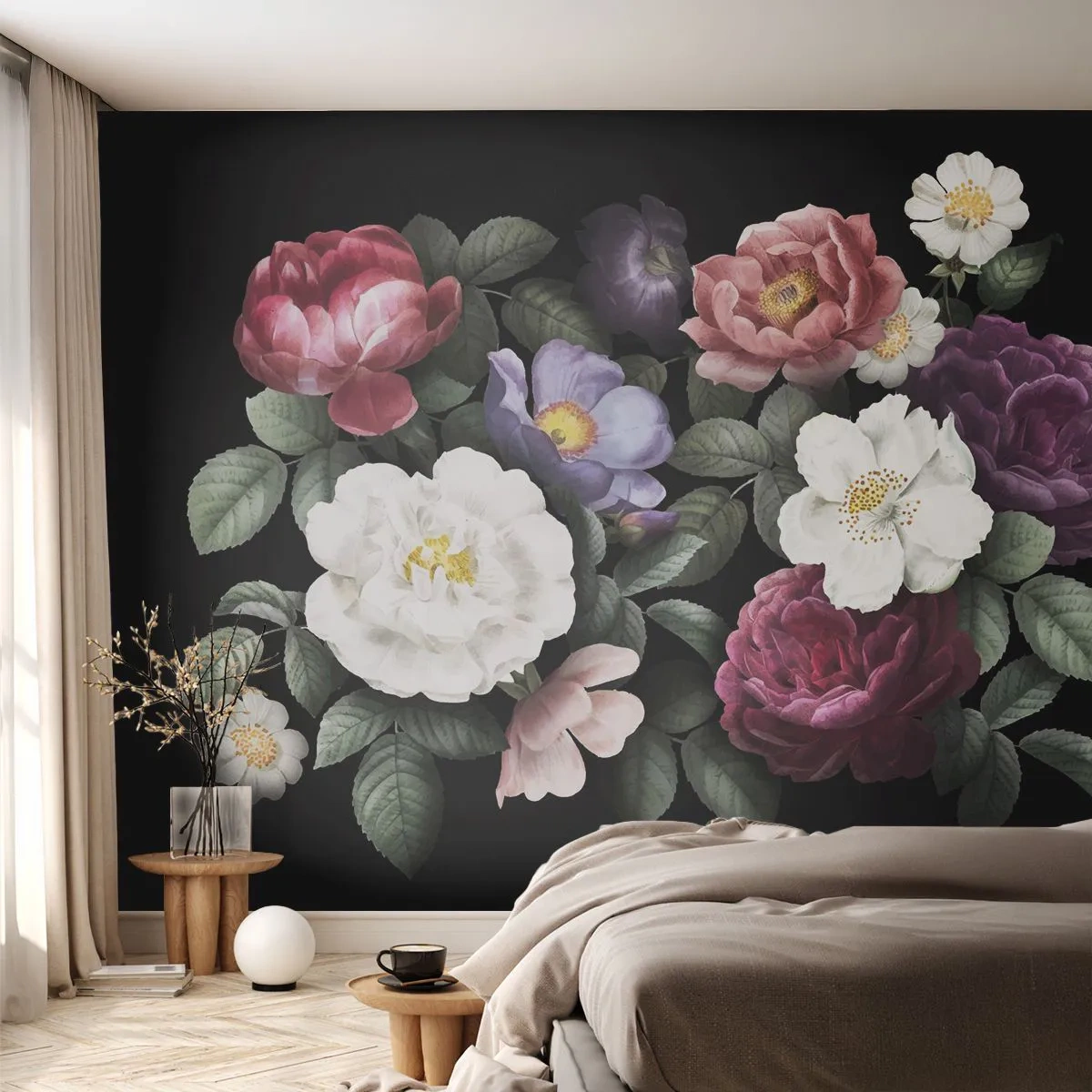 Fototapeta Premium Canvas - Z anglickej záhrady - Kvety, Kytica kvetov, Aranžovanie kvetov - 250x175 cm