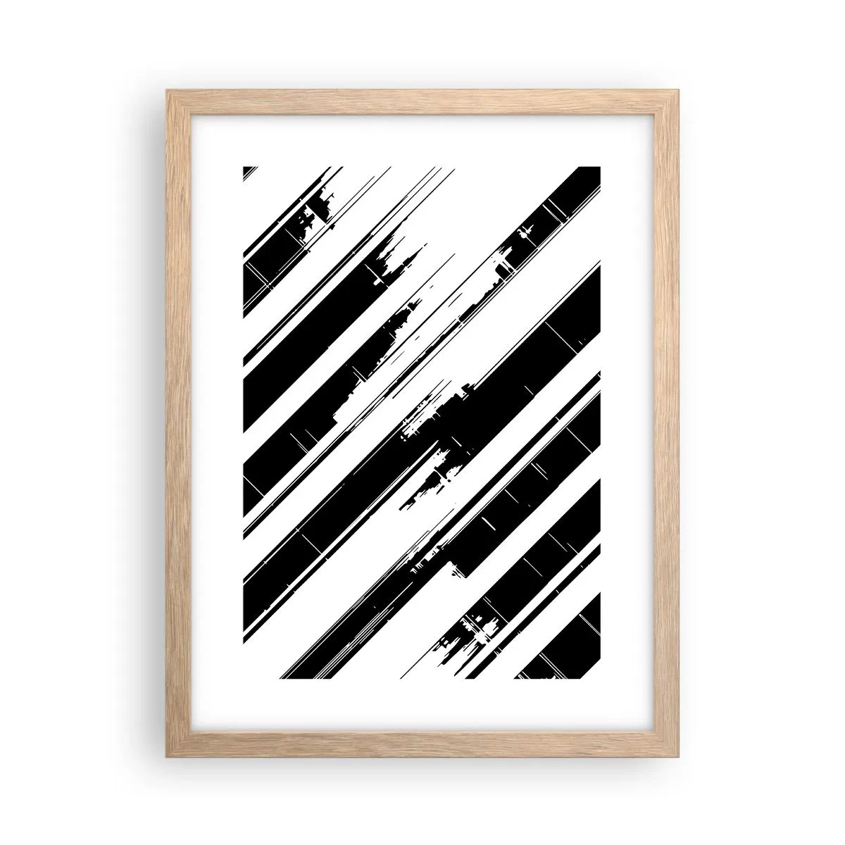 Plagát v ráme zo svetlého duba - Intenzívna a dynamická kompozícia - 30x40 cm