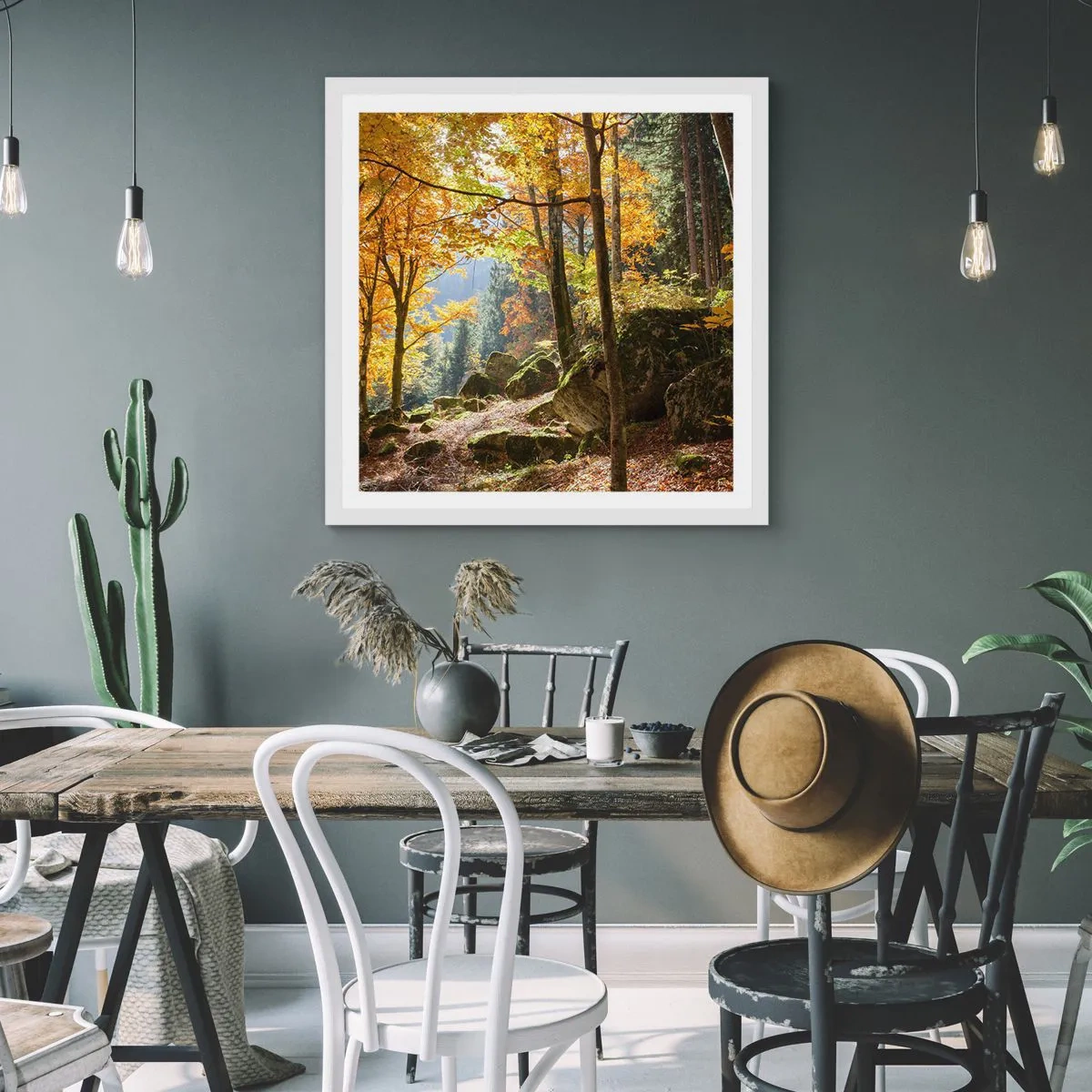 Plagát v bielom ráme - Čas na odpočinok - 60x60 cm